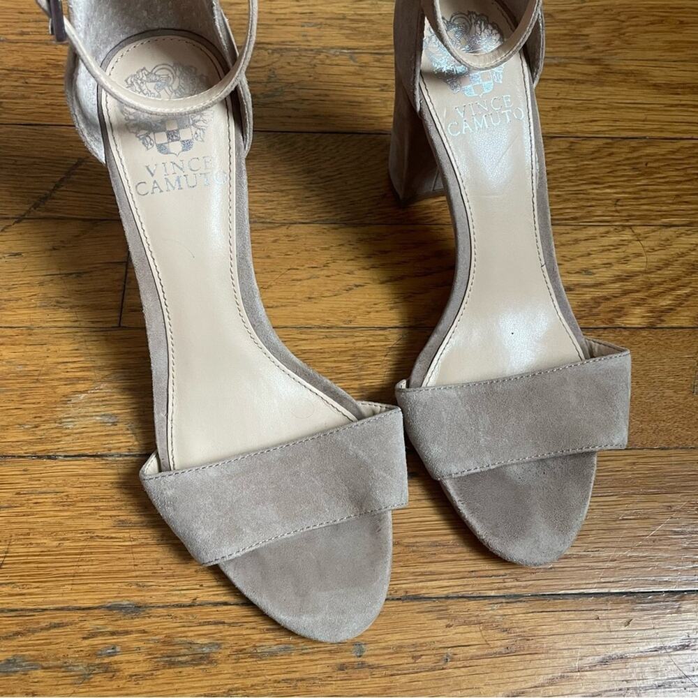 Vince Camuto Tan Heeled Sandals with Ankle Strap - Picture 5 of 10